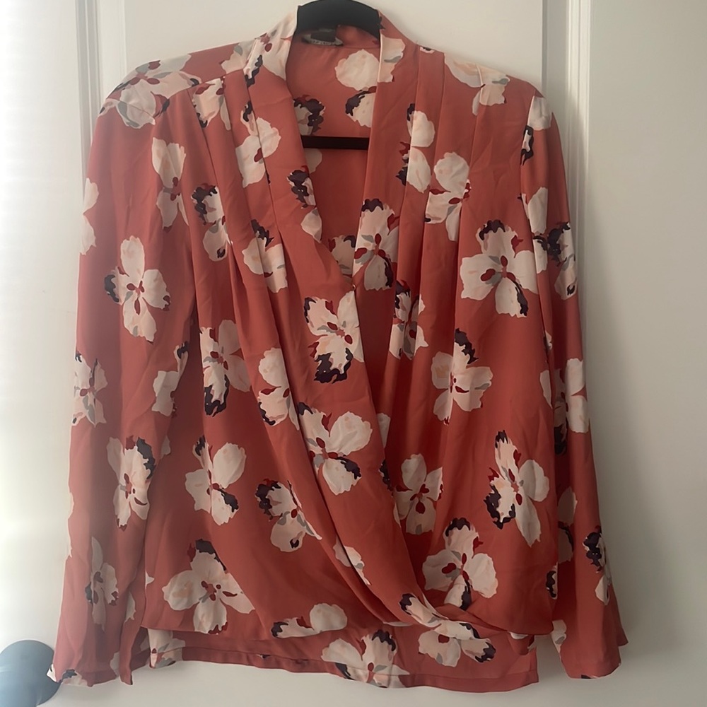 Ann Taylor Small Petite Wrap Top